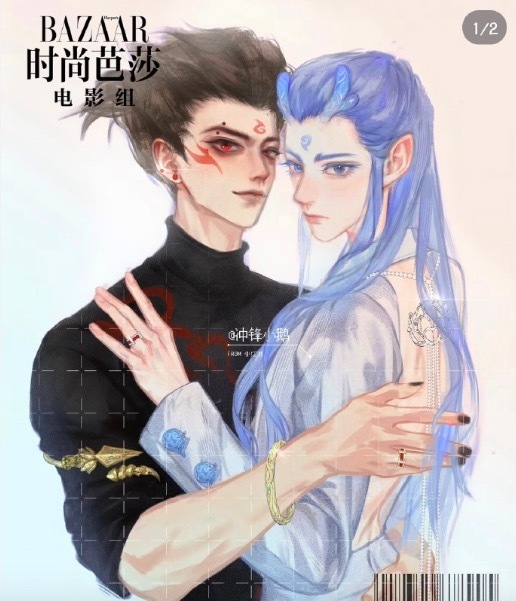 藕饼芭莎封面 时尚圈与动漫界的奇妙碰撞(图1)